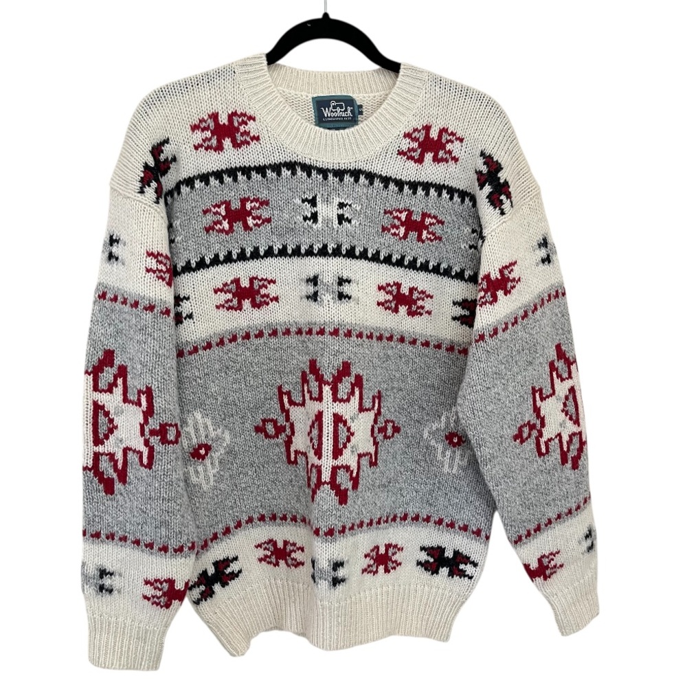 Vintage Woolrich 100% Wool Nordic Style Sweater - Size S